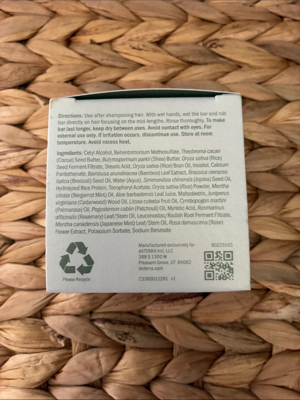 Doterra Hair Conditioner Strengthening Bar